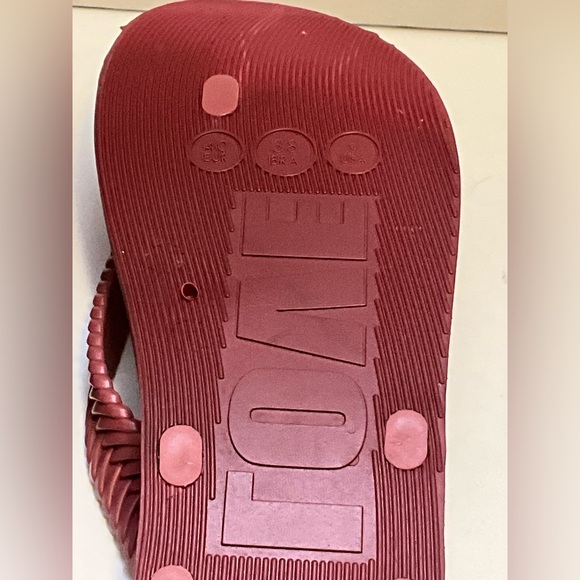 Ipanema burgundy sandals slippers 9 - Picture 11 of 12